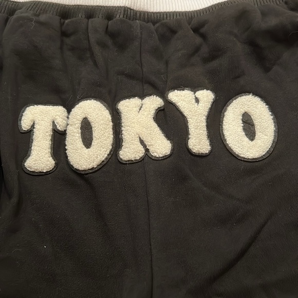 Akira Black Sweatpants With White Fuzzy Trim On Front & Back Size 1X - Picture 9 of 12